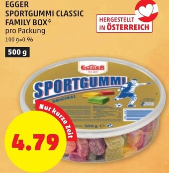 PENNY EGGER SPORTGUMMI CLASSIC FAMILY BOX pro Packung Angebot
