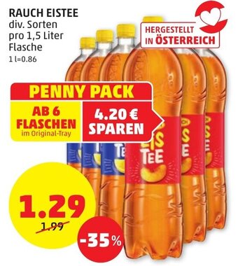PENNY RAUCH EISTEE div. Sorten pro 1,5 Liter Angebot