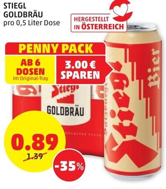 PENNY STIEGL GOLDBRÄU pro 0,5 Liter Dose Angebot