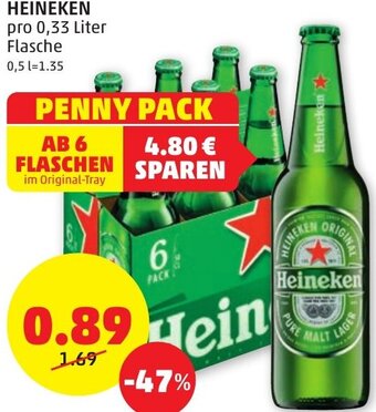 PENNY HEINEKEN pro 0,33 Liter Angebot