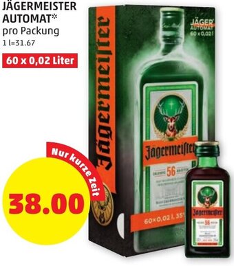 PENNY JÄGERMEISTER AUTOMAT* pro Packung Angebot