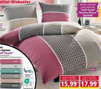 Norma Thermo-Fleece-Bettwäsche ,,Soft Touch" Kissen ca. 70x90 cm Bezug ca. 140x200 cm Angebot