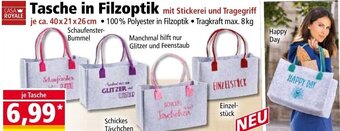 Norma Tasche in Filzoptik Angebot