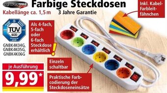 Norma Farbige Steckdosen Angebot