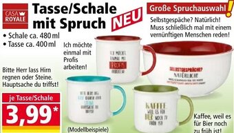 Norma Tasse/Schale mit Spruch Angebot