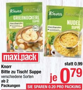 Maximarkt Knorr Bitte zu Tisch! Suppe Angebot