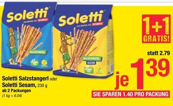 Maximarkt Soletti Salzstangerl oder Soletti Sesam, 230 g Angebot