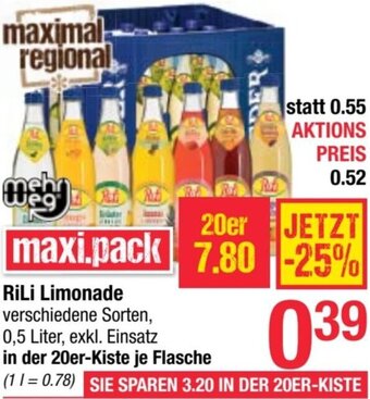 Maximarkt RiLi Limonade verschiedene Sorten, 0,5 Liter Angebot