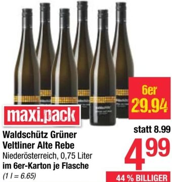 Maximarkt Waldschütz Grüner Veltliner Alte Rebe Angebot