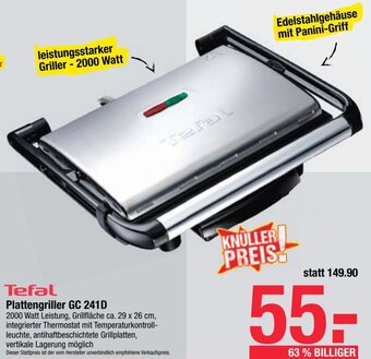 Maximarkt Tefal Plattengriller GC 241D Angebot
