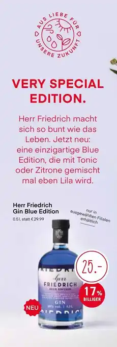 MPreis Herr Friedrich Gin Blue Edition Angebot