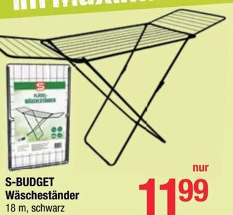 Maximarkt S-BUDGET Wäscheständer 18 m, schwarz Angebot