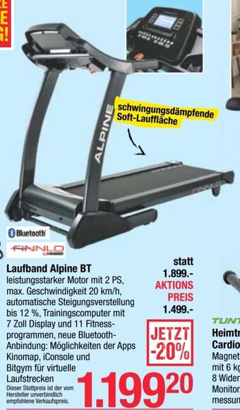 Maximarkt Laufband Alpine BT Angebot