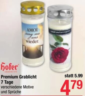 Maximarkt Hofer Premium Grablicht 7 Tage Angebot