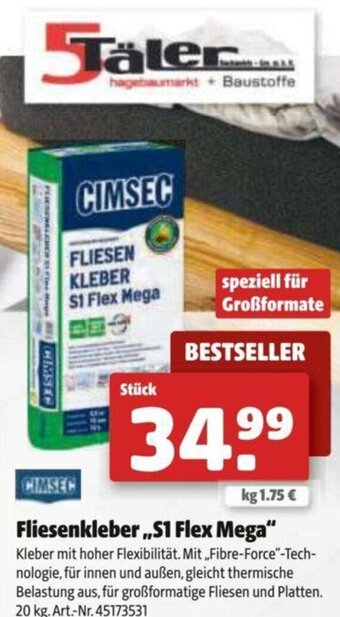 Hagebau CIMSEC FLIESEN KLEBER S1 Flex Mega Angebot