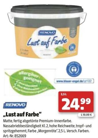 Hagebau RENOVO Lust auf Farbe Angebot