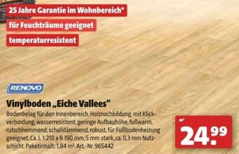 Hagebau Vinylboden ,,Eiche Vallees" Angebot