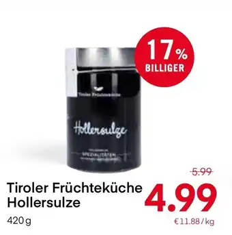 MPreis Tiroler früchteküche Hollersulze 420g Angebot