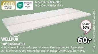 JYSK TOPPER GOLD T30 Angebot