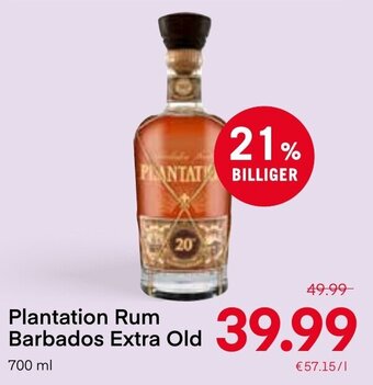 MPreis Plantation Rum Barbados Extra Old 700 ml Angebot