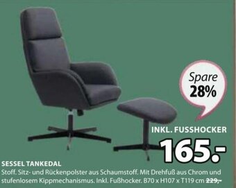 JYSK SESSEL TANKEDAL B70 x H107 x T119 cm Angebot