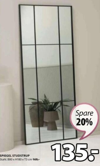 JYSK SPIEGEL STUDSTRUP Stahl. B80 x H180 x T3 cm Angebot