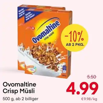 MPreis Ovomaltine Crisp Müsli 500 g Angebot
