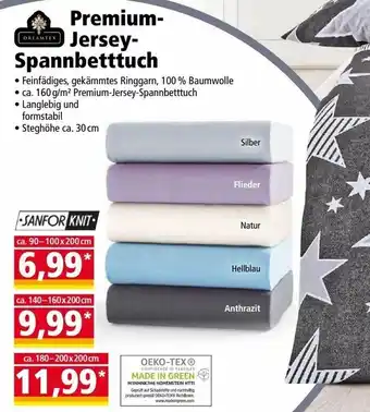Norma Premium-Jersey-Spannbetttuch 100x200 cm Angebot
