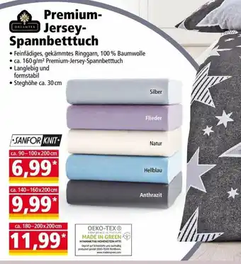 Norma Premium-Jersey-Spannbetttuch 160x200 cm Angebot