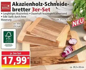 Norma Akazienholz-Schneide-Bretter 3er-Set Angebot