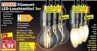 Norma Filament-LED-Leuchtmittel 3 er Angebot