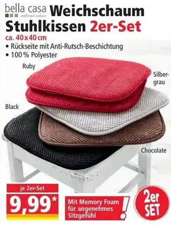 Norma Weichschaum Stuhlkissen 2er-Set Angebot
