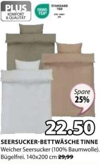 JYSK SEERSUCKER-BETTWÄSCHE TINNE 140x200 cm Angebot