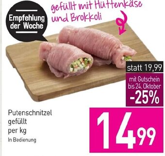 Sutterlüty Putenschnitzel gefüllt per kg Angebot