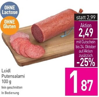 Sutterlüty Loidl Putensalami 100 g Angebot
