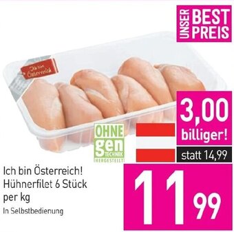 Sutterlüty Ich bin Österreich! Hühnerfilet 6 Stück per kg Angebot