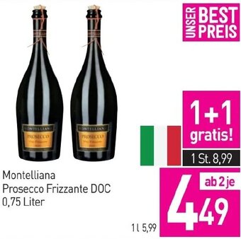 Sutterlüty Montelliana Prosecco Frizzante DOC 0,75 Liter Angebot