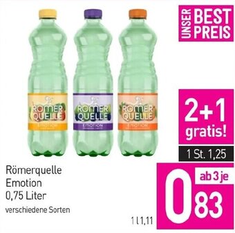 Sutterlüty Römerquelle Emotion 0,75 Liter Angebot