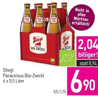 Sutterlüty Stiegl Paracelsus Bio-Zwickl 6 x 0,5 Liter Angebot