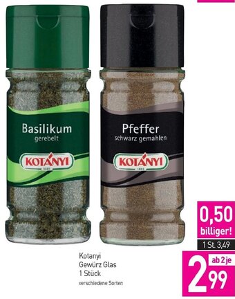 Sutterlüty Kotanyi Gewürz Glas 1 Stück Angebot