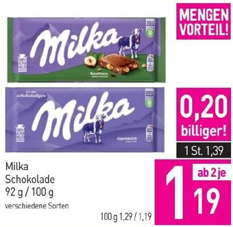 Sutterlüty Milka Schokolade 92 g/100 g Angebot