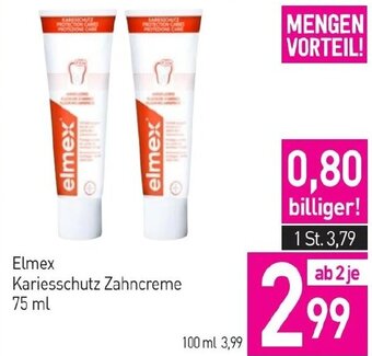 Sutterlüty Elmex Kariesschutz Zahncreme 75 ml Angebot