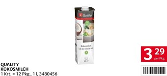 Transgourmet QUALITY KOKOSMILCH per Pkg. Angebot