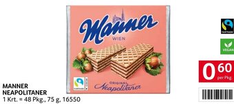Transgourmet MANNER NEAPOLITANER per Pkg. Angebot