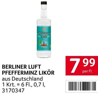 Transgourmet BERLINER LUFT PFEFFERMINZ LIKÖR per Fl. Angebot