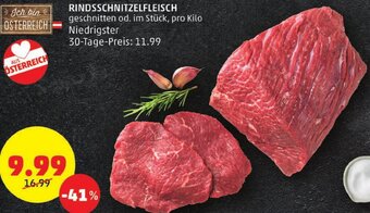 PENNY RINDSSCHNITZELFLEISCH pro kilo Angebot