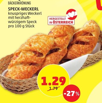 PENNY BÄCKERKRÖNUNG SPECK-WECKERL Angebot