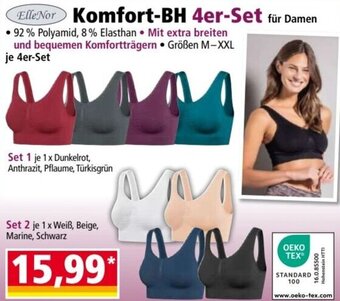 Norma Elle Nor Komfort-BH 4er-Set für Damen Angebot