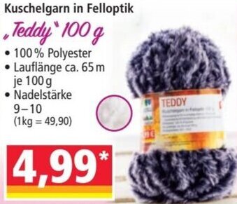 Norma Kuschelgarn in Felloptik Teddy 100g Angebot