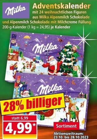 Norma Milka Adventskalender Angebot